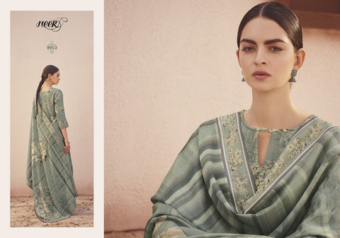 KIMORA HEER VOL 66 GARDEN DOLA SILK SUIT WITH CHICKEN KARI WORK