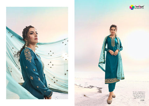 Sanskurti Silk Mills Kishana Jam Silk Embroidery Work Fancy Designer Salwar Suits