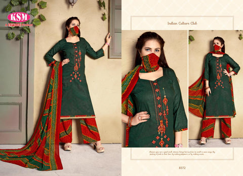 Kothari Presents Rose Vol 2 Cambric Printed Embroidery Work Fancy Designer Salwar Suits With Matching Mask