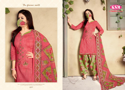 Kothari Presents Rose Vol 2 Cambric Printed Embroidery Work Fancy Designer Salwar Suits With Matching Mask