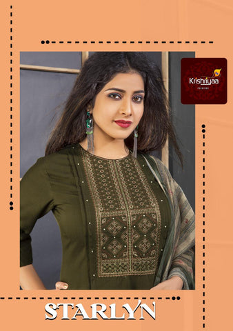 Krishriyaa Presents Starlyn Pure Viscose Stylish Designer Kurtis Collection