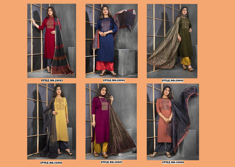 Krishriyaa Presents Starlyn Pure Viscose Stylish Designer Kurtis Collection