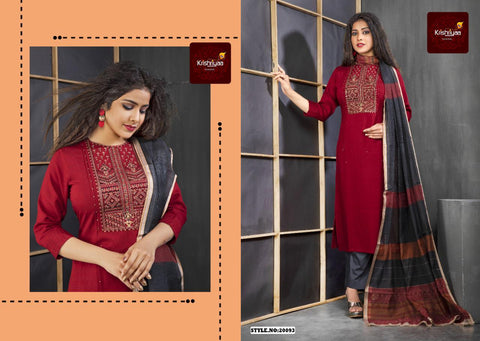 Krishriyaa Presents Starlyn Pure Viscose Stylish Designer Kurtis Collection