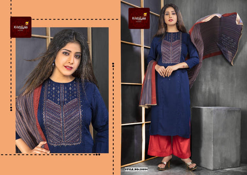 Krishriyaa Presents Starlyn Pure Viscose Stylish Designer Kurtis Collection