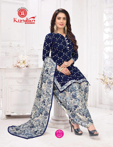 Kundan Presents Patiyala  Kudi Cotton Casual Collection Suits