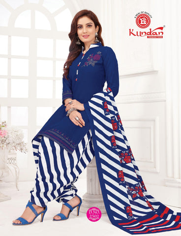 Kundan Presents Patiyala  Kudi Cotton Casual Collection Suits