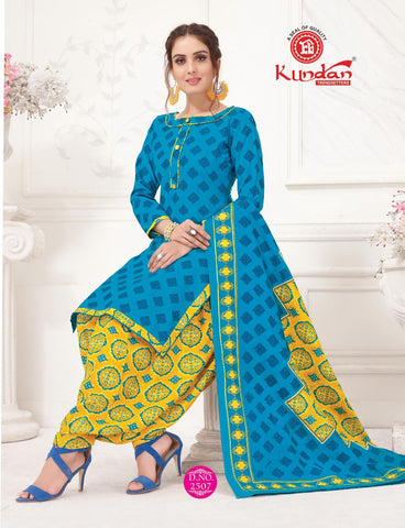 Kundan Presents Patiyala  Kudi Cotton Casual Collection Suits
