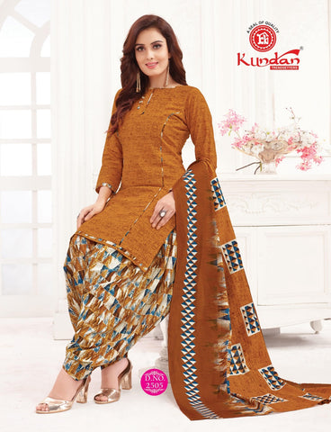 Kundan Presents Patiyala  Kudi Cotton Casual Collection Suits
