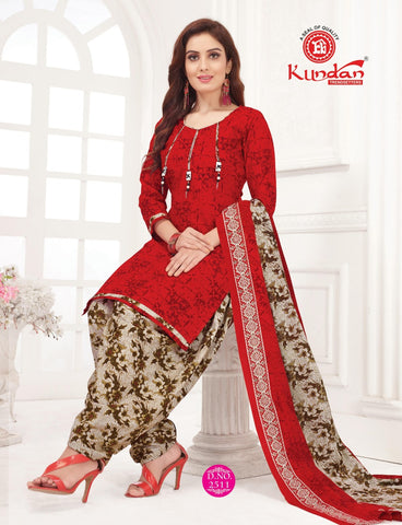 Kundan Presents Patiyala  Kudi Cotton Casual Collection Suits