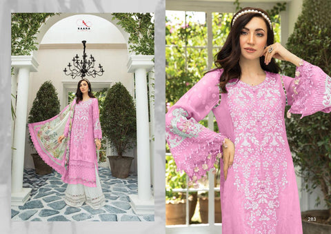 COTTON EMBROIDERY PAKISTANI SUITS KAARA MARIA B LAWN EID COLLECTION COLOUR