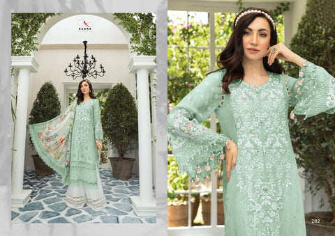 COTTON EMBROIDERY PAKISTANI SUITS KAARA MARIA B LAWN EID COLLECTION COLOUR
