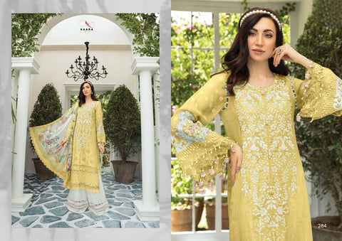 COTTON EMBROIDERY PAKISTANI SUITS KAARA MARIA B LAWN EID COLLECTION COLOUR
