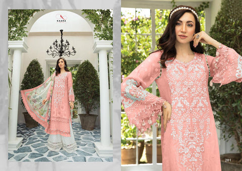 COTTON EMBROIDERY PAKISTANI SUITS KAARA MARIA B LAWN EID COLLECTION COLOUR