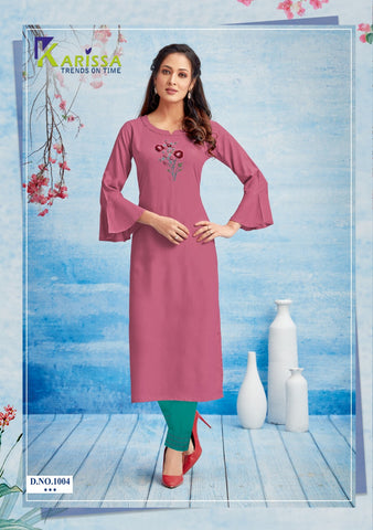 Karissa Launched Rosemary Rayon Daily Wear Kurtis Collection