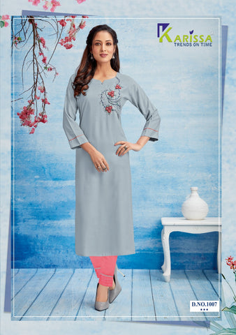 Karissa Launched Rosemary Rayon Daily Wear Kurtis Collection