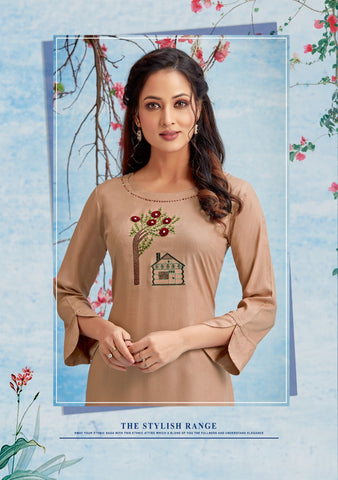 Karissa Launched Rosemary Rayon Daily Wear Kurtis Collection