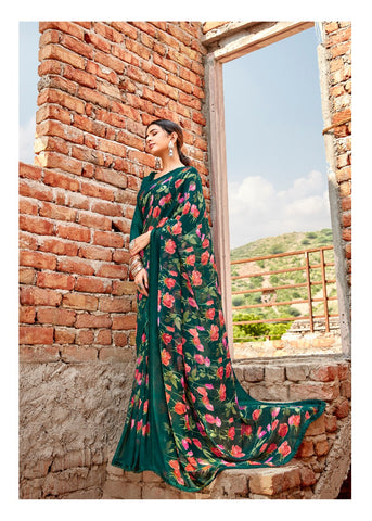 Kashvi Creation Presents Yashvi Georgette With Fancy Border Sarees