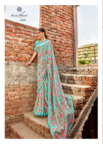 Kashvi Creation Presents Yashvi Georgette With Fancy Border Sarees