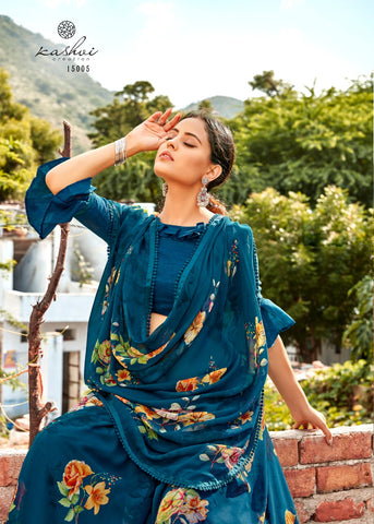Kashvi Creation Presents Yashvi Georgette With Fancy Border Sarees