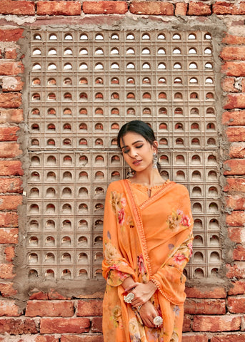 Kashvi Creation Presents Yashvi Georgette With Fancy Border Sarees
