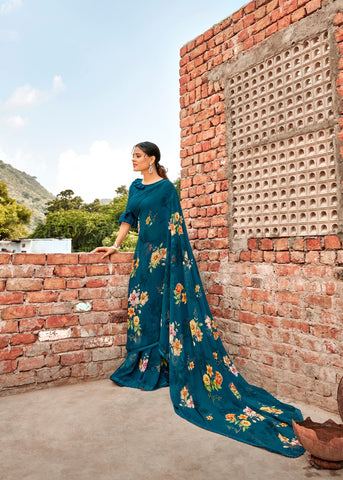 Kashvi Creation Presents Yashvi Georgette With Fancy Border Sarees