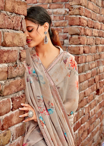 Kashvi Creation Presents Yashvi Georgette With Fancy Border Sarees