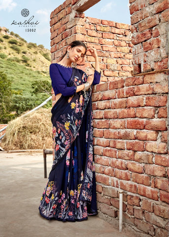 Kashvi Creation Presents Yashvi Georgette With Fancy Border Sarees