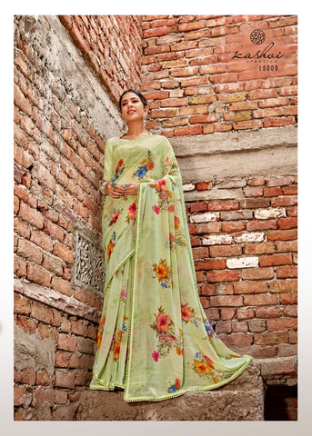 Kashvi Creation Presents Yashvi Georgette With Fancy Border Sarees