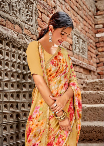Kashvi Creation Presents Yashvi Georgette With Fancy Border Sarees