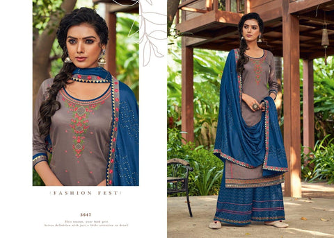 Kessi Launched Safari Jam Silk Embroidery Work Fancy Designer Salwar Kameez