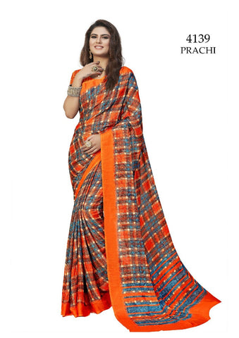 Kessi Presents Prachi Georgette Printed Fancy Designer Sarees