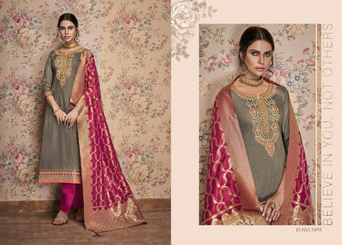Kessi Fabrics Virasat Vol 6 Jam Silk Khatli Work Georgeous Stylish Salwar Suits