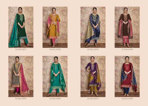 Kessi Fabrics Virasat Vol 6 Jam Silk Khatli Work Georgeous Stylish Salwar Suits