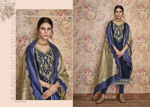 Kessi Fabrics Virasat Vol 6 Jam Silk Khatli Work Georgeous Stylish Salwar Suits