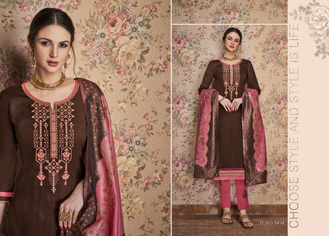 Kessi Fabrics Virasat Vol 6 Jam Silk Khatli Work Georgeous Stylish Salwar Suits