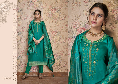 Kessi Fabrics Virasat Vol 6 Jam Silk Khatli Work Georgeous Stylish Salwar Suits