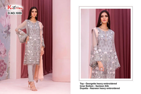 Khayyira Suit Launched Kuch Khas Embroidery Work Georgette Pakistani Salwar Suits
