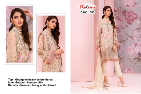 Khayyira Suit Launched Kuch Khas Embroidery Work Georgette Pakistani Salwar Suits