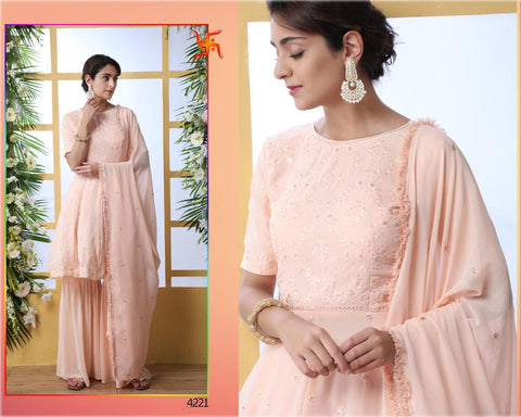 Khushboo Presents Flory Vol 5 Georgette Silk Fancy Designer Salwar Suits