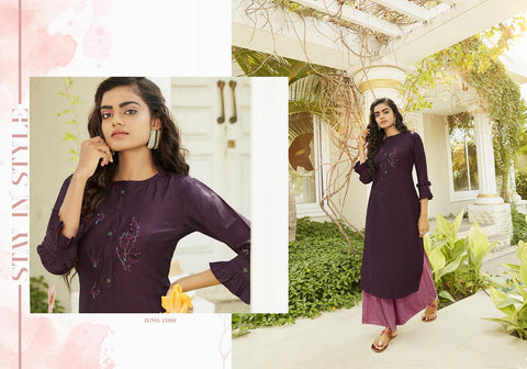 HANDWORK TOP AND PLAZZO PAIR WKIVI LAUNCH SUPERB LINING SILK HOLESALER