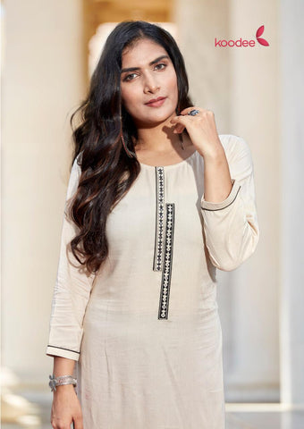 Koodee Launched Pahal Vol 7 Pure Rayon Designer Kurtis Collection
