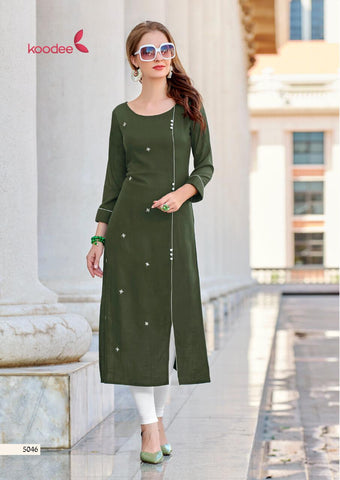 Koodee Launched Pahal Vol 7 Pure Rayon Designer Kurtis Collection