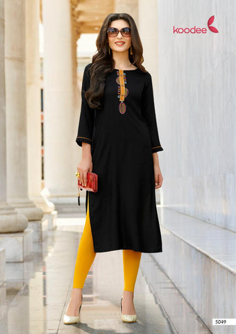 Koodee Launched Pahal Vol 7 Pure Rayon Designer Kurtis Collection