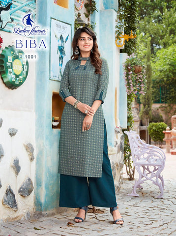 Ladies Flavour Presents Biba vol 1 Ruby Print Fancy Designer Kurtis Collection