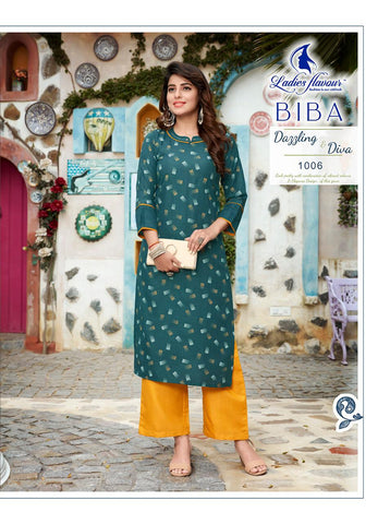 Ladies Flavour Presents Biba vol 1 Ruby Print Fancy Designer Kurtis Collection