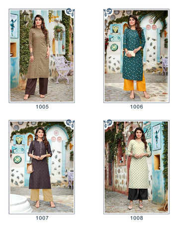 Ladies Flavour Presents Biba vol 1 Ruby Print Fancy Designer Kurtis Collection