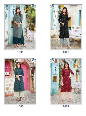 Ladies Flavour Presents Biba vol 1 Ruby Print Fancy Designer Kurtis Collection