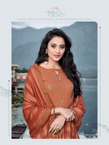 Ladies Flavour Presents Gulmurg Rayon Embroidery Work Fancy Designer Kurtis