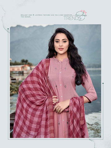 Ladies Flavour Presents Gulmurg Rayon Embroidery Work Fancy Designer Kurtis