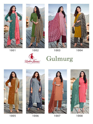 Ladies Flavour Presents Gulmurg Rayon Embroidery Work Fancy Designer Kurtis